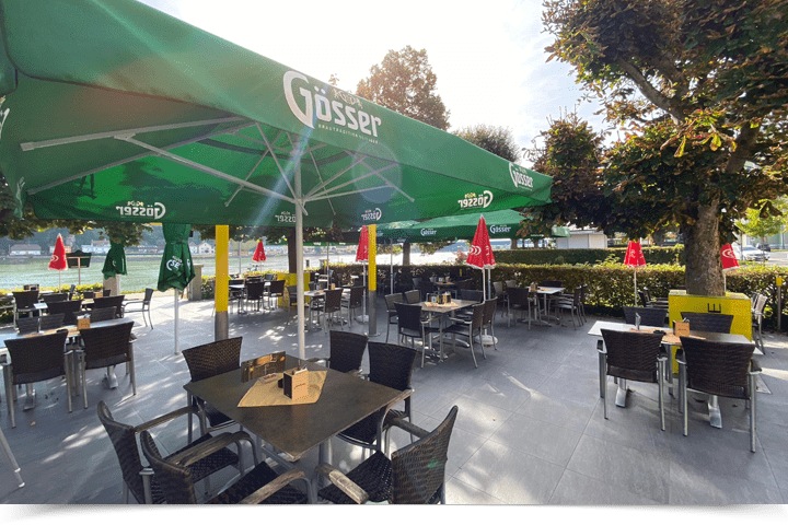 Gastgarten Sonne Aschach Donau
